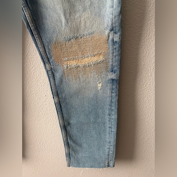 We The Free People Blue Raw Hem High Rise Vixen Cigarette Denim Jeans 29 nwt - Picture 4 of 5